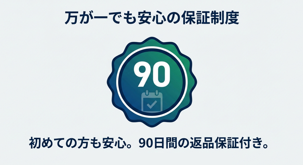 安心保証制度が付いている画像