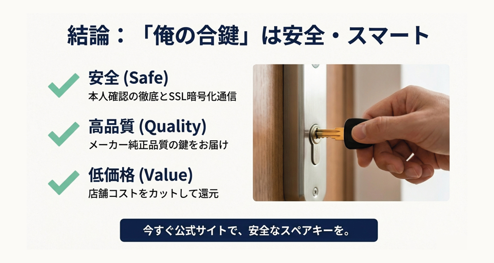 「俺の合鍵」が怖い理由と、安全で信頼できる理由