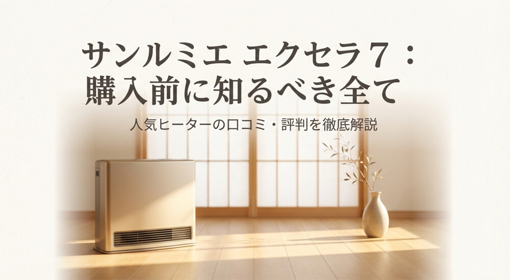 サンルミエ エクセラ7の購入前に知るべき情報をまとめたタイトルスライド