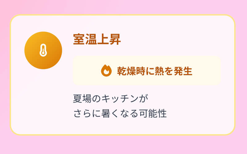 パリパリキューライトのデメリット：室温上昇