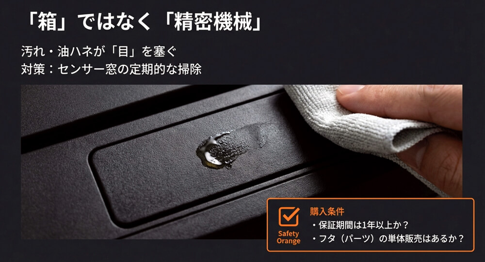 センサー付きゴミ箱は精密機械の画像