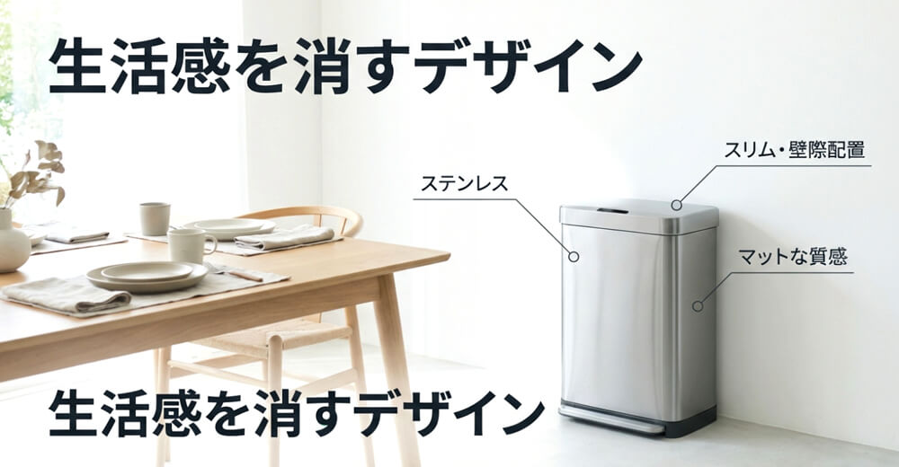 リビングに馴染むおしゃれでスリムなデザインのある画像